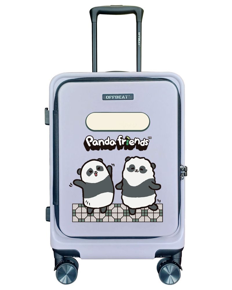 Panda Tiles 20" Front Opening Luggage