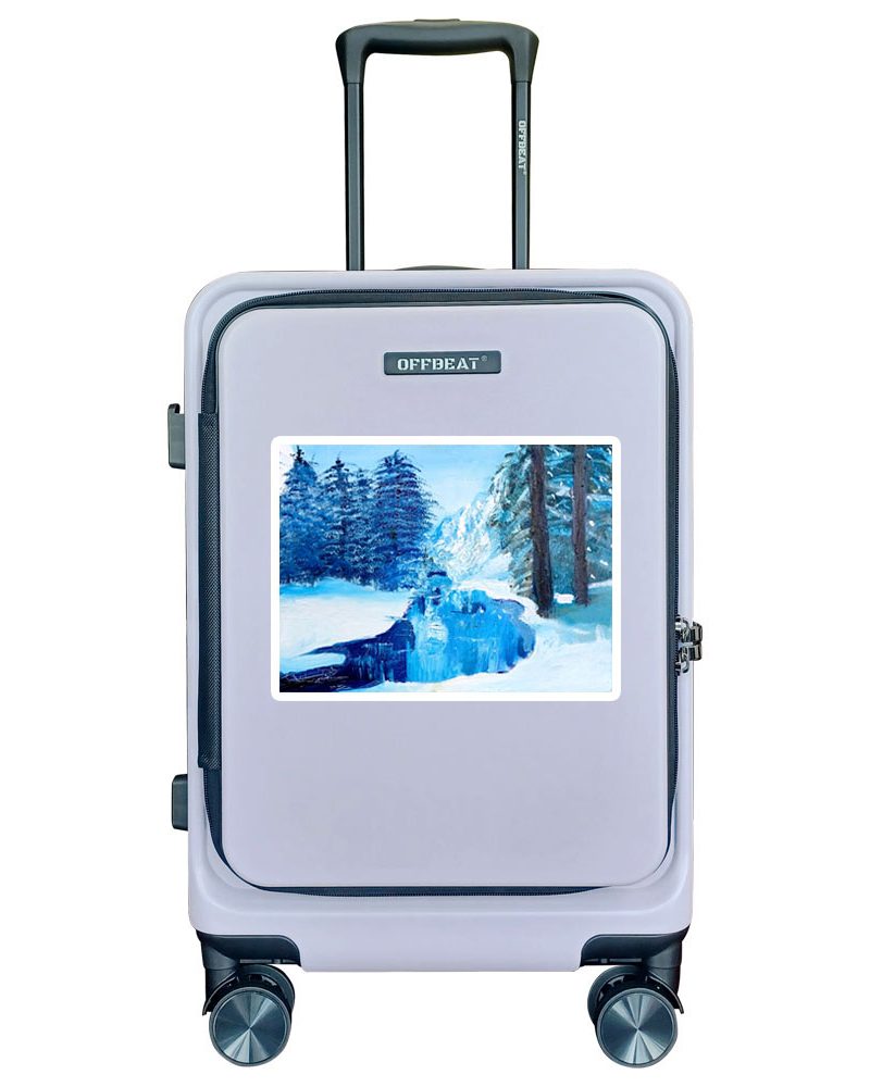 Snow Scene 20" Front Opening Luggage