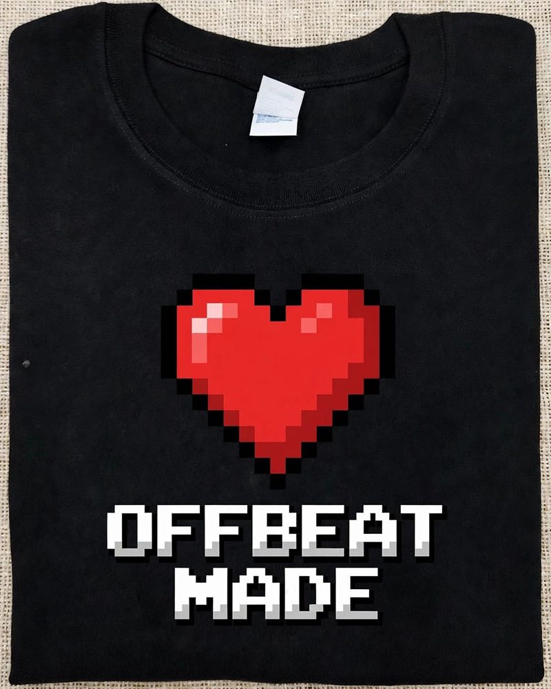 OFFBEAT Tee Pixel Heart